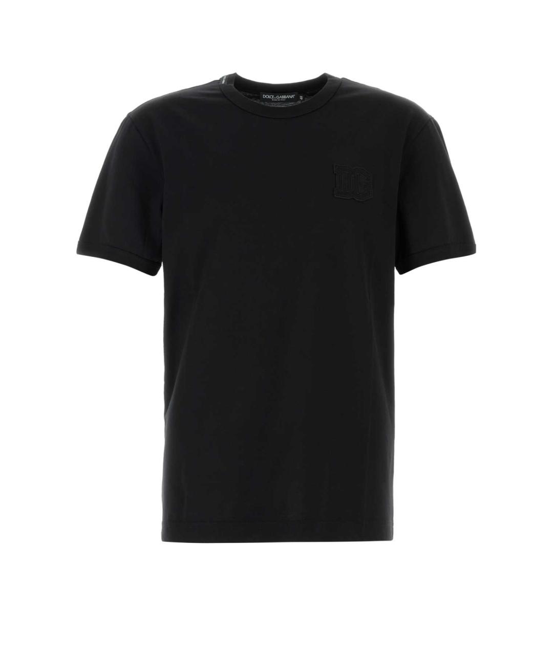 DOLCE&GABBANA Черная хлопковая футболка, фото 1