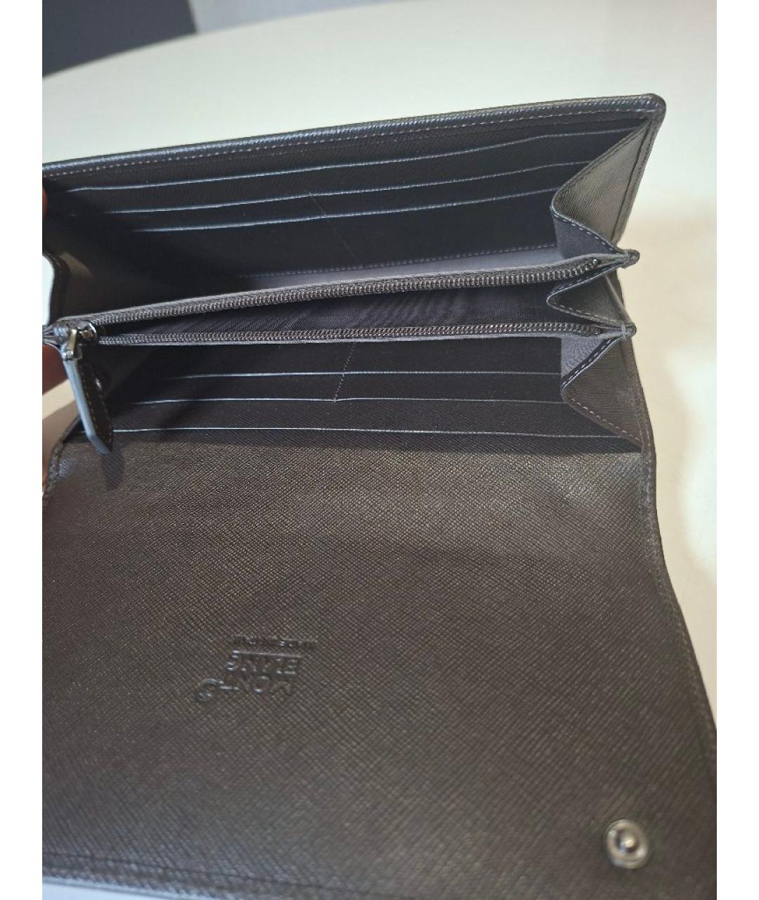 MONTBLANC Коричневый кожаный кошелек, фото 3