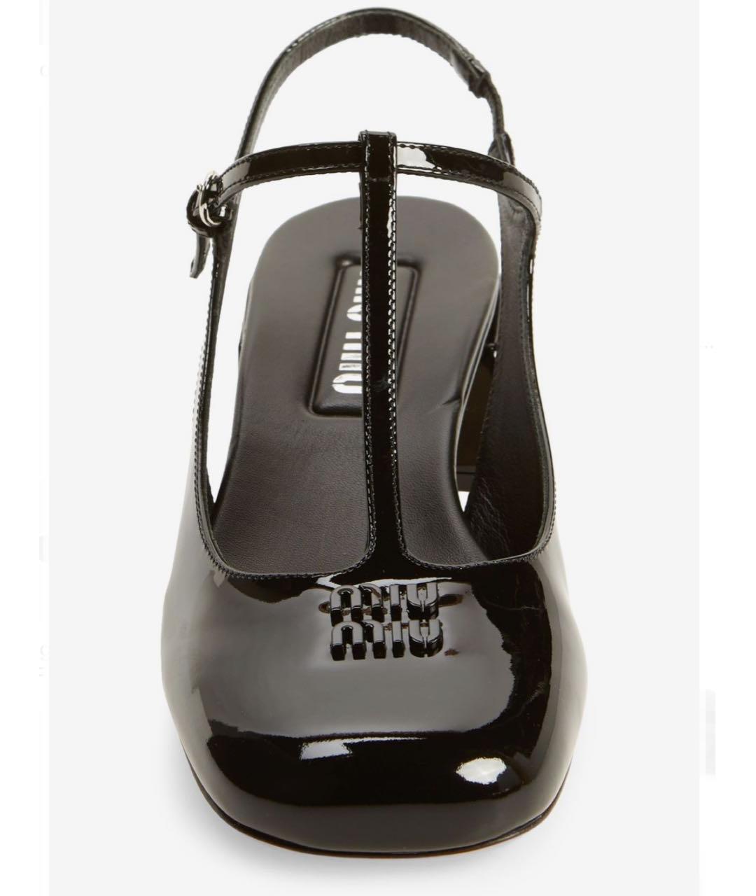 MIU MIU Черные туфли из лакированной кожи, фото 3