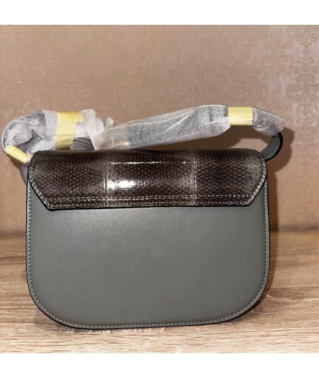 FURLA Хаки кожаная сумка через плечо, фото 3
