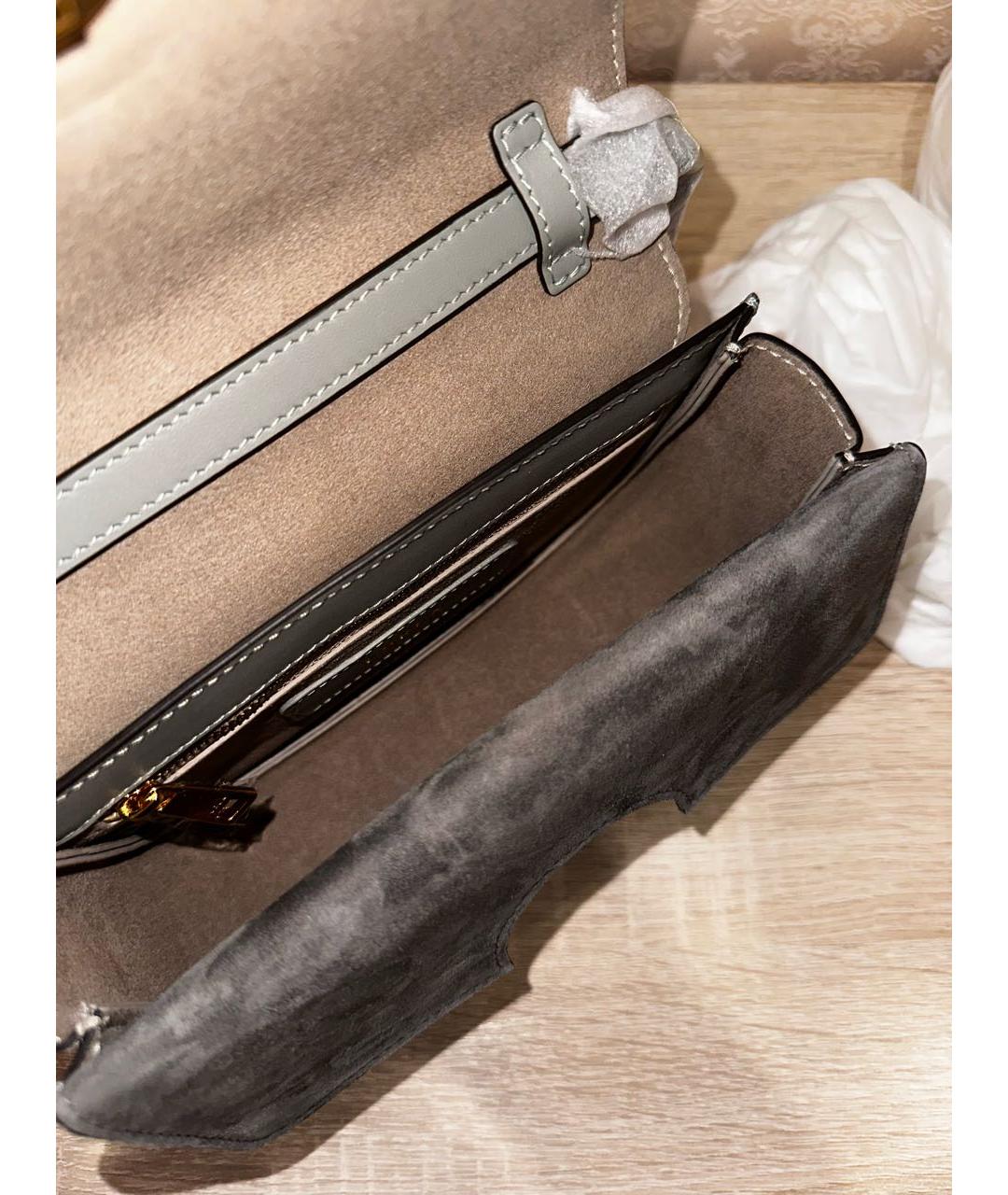 FURLA Хаки кожаная сумка через плечо, фото 4