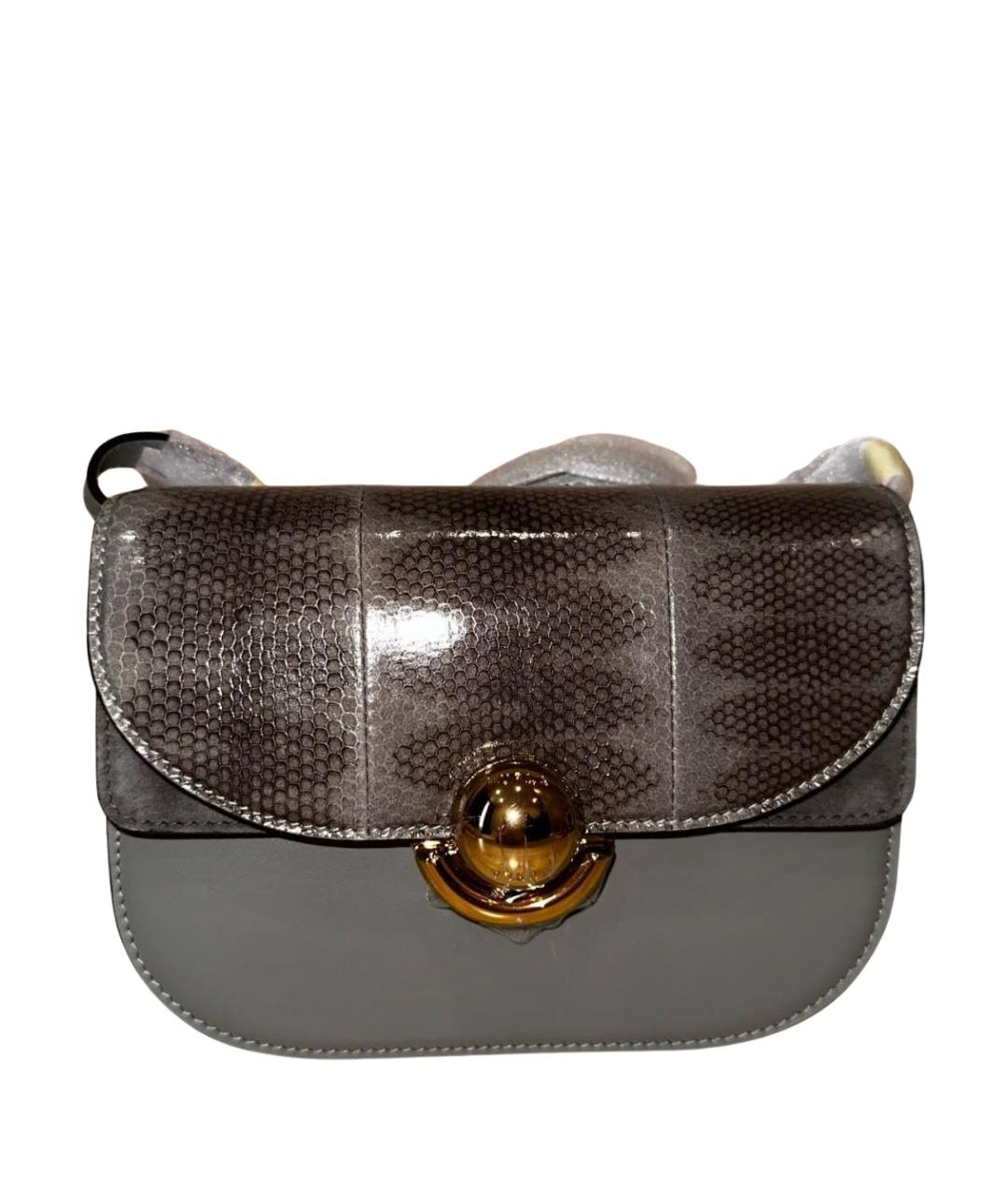 FURLA Хаки кожаная сумка через плечо, фото 1