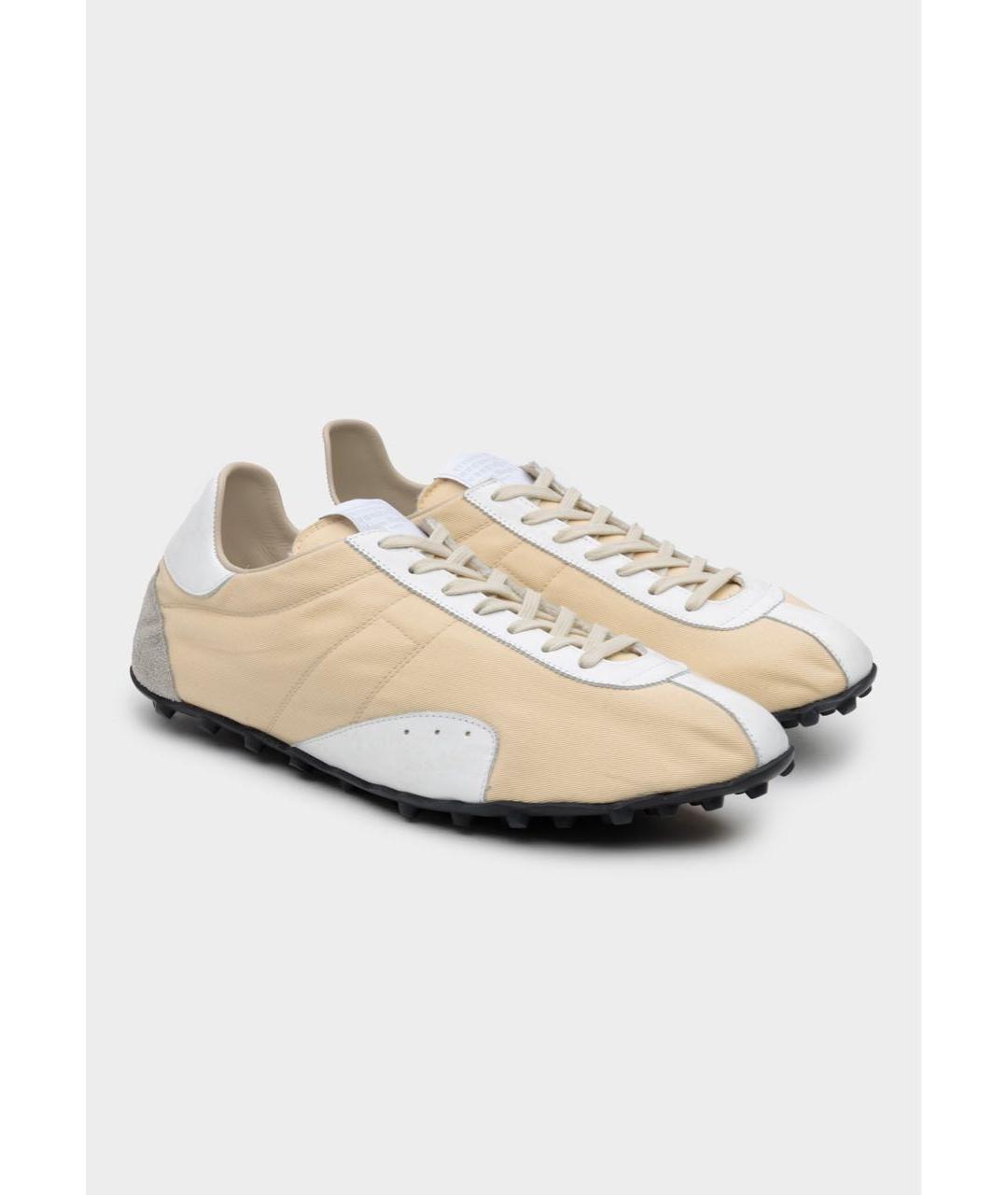 MAISON MARGIELA Бежевые низкие кроссовки / кеды, фото 2