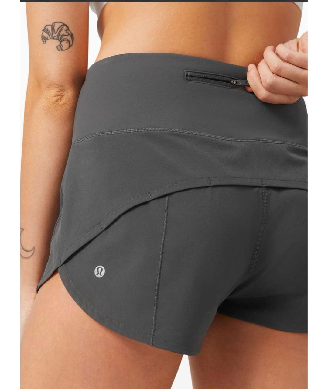 Lululemon Хаки полиэстеровые шорты, фото 5