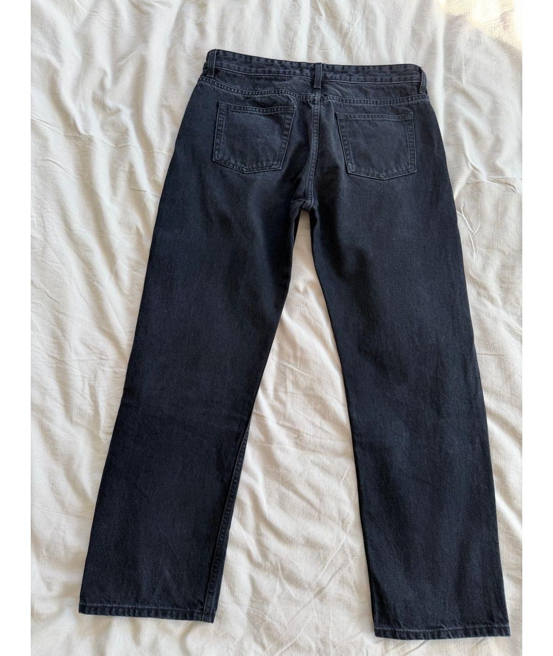 THE ROW Антрацитовые хлопковые прямые джинсы, фото 2