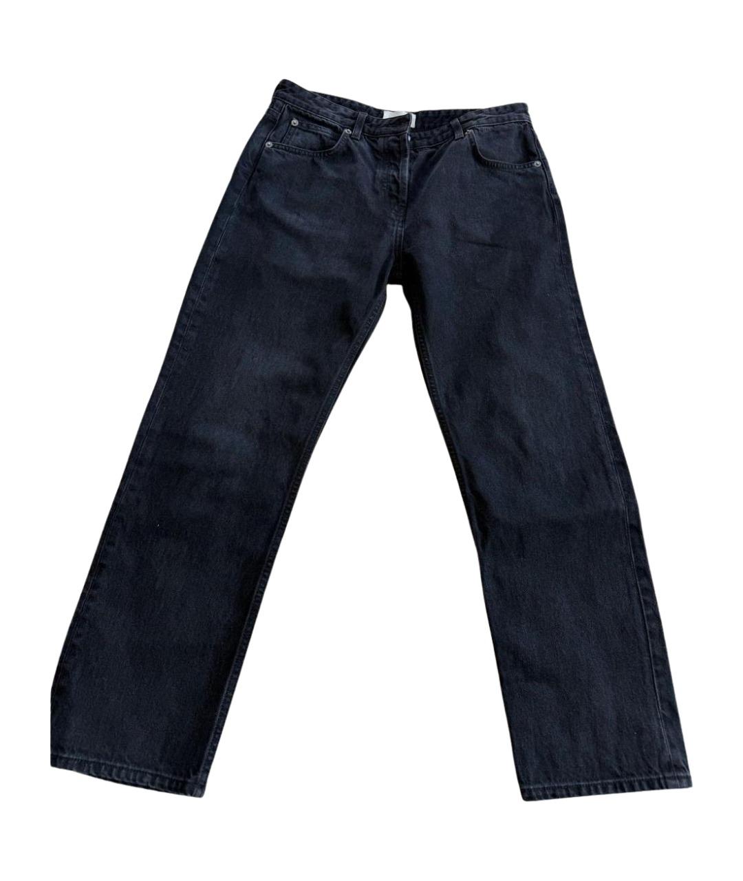 THE ROW Антрацитовые хлопковые прямые джинсы, фото 1