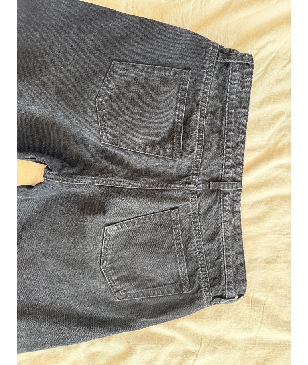 THE ROW Антрацитовые хлопковые прямые джинсы, фото 4