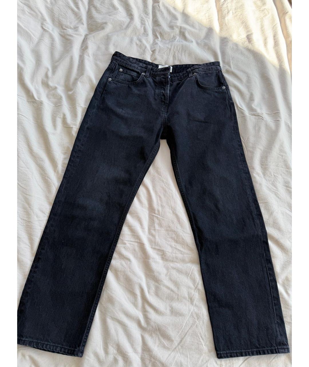 THE ROW Антрацитовые хлопковые прямые джинсы, фото 5