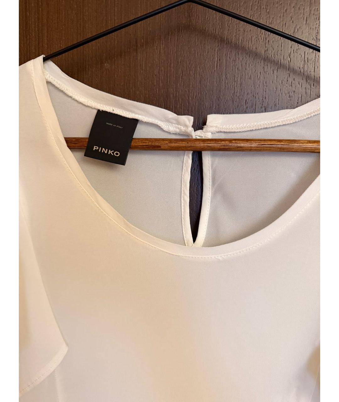 PINKO Белая вискозная блузы, фото 3