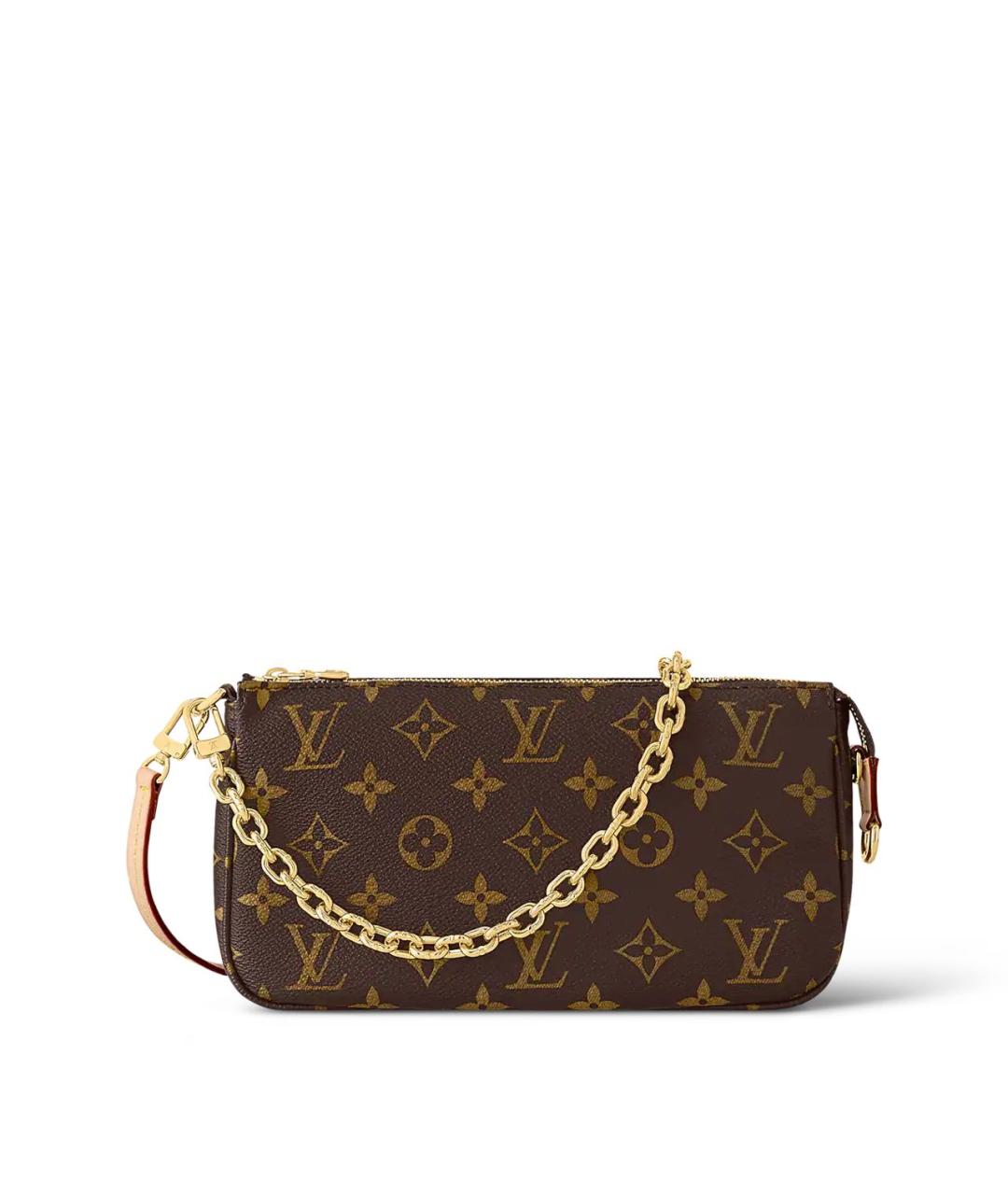 LOUIS VUITTON Коричневая кожаная сумка через плечо, фото 1