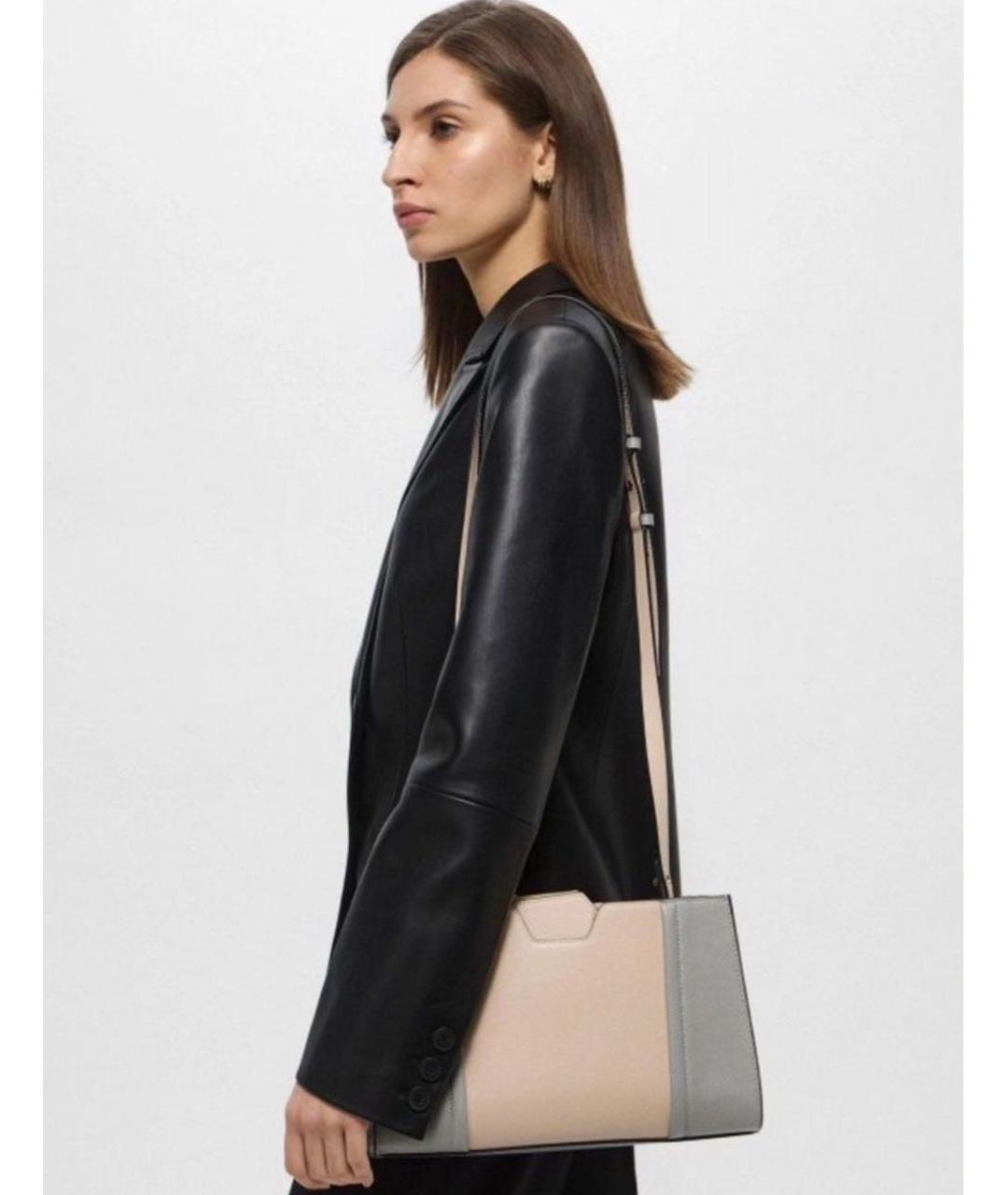 FURLA Серая кожаная сумка через плечо, фото 6