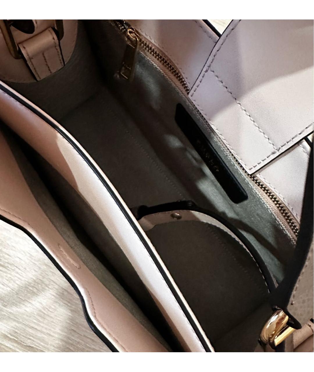 FURLA Серая кожаная сумка через плечо, фото 4