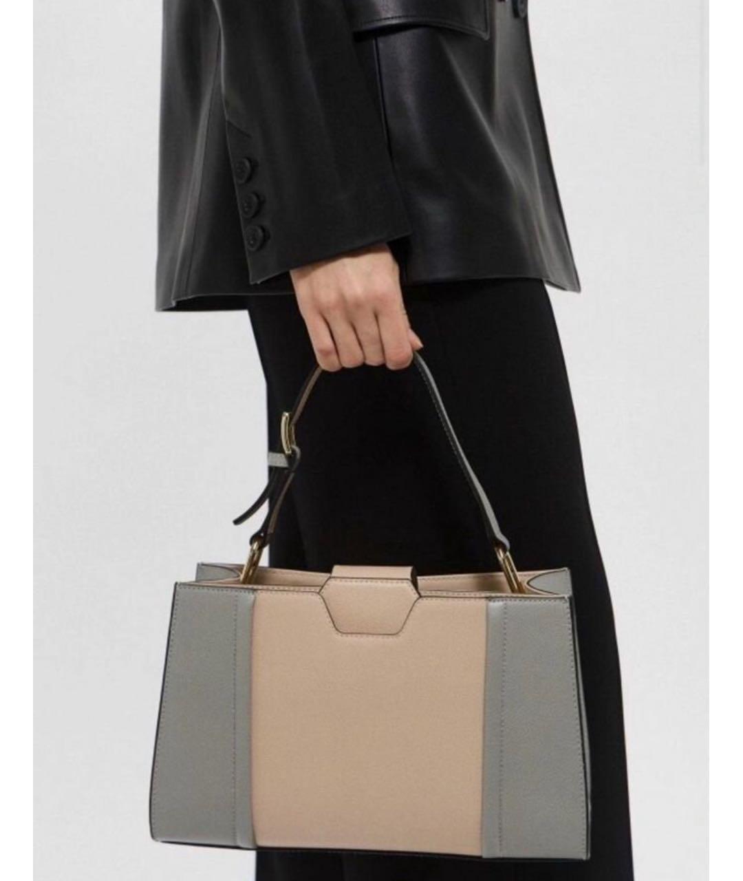 FURLA Серая кожаная сумка через плечо, фото 5