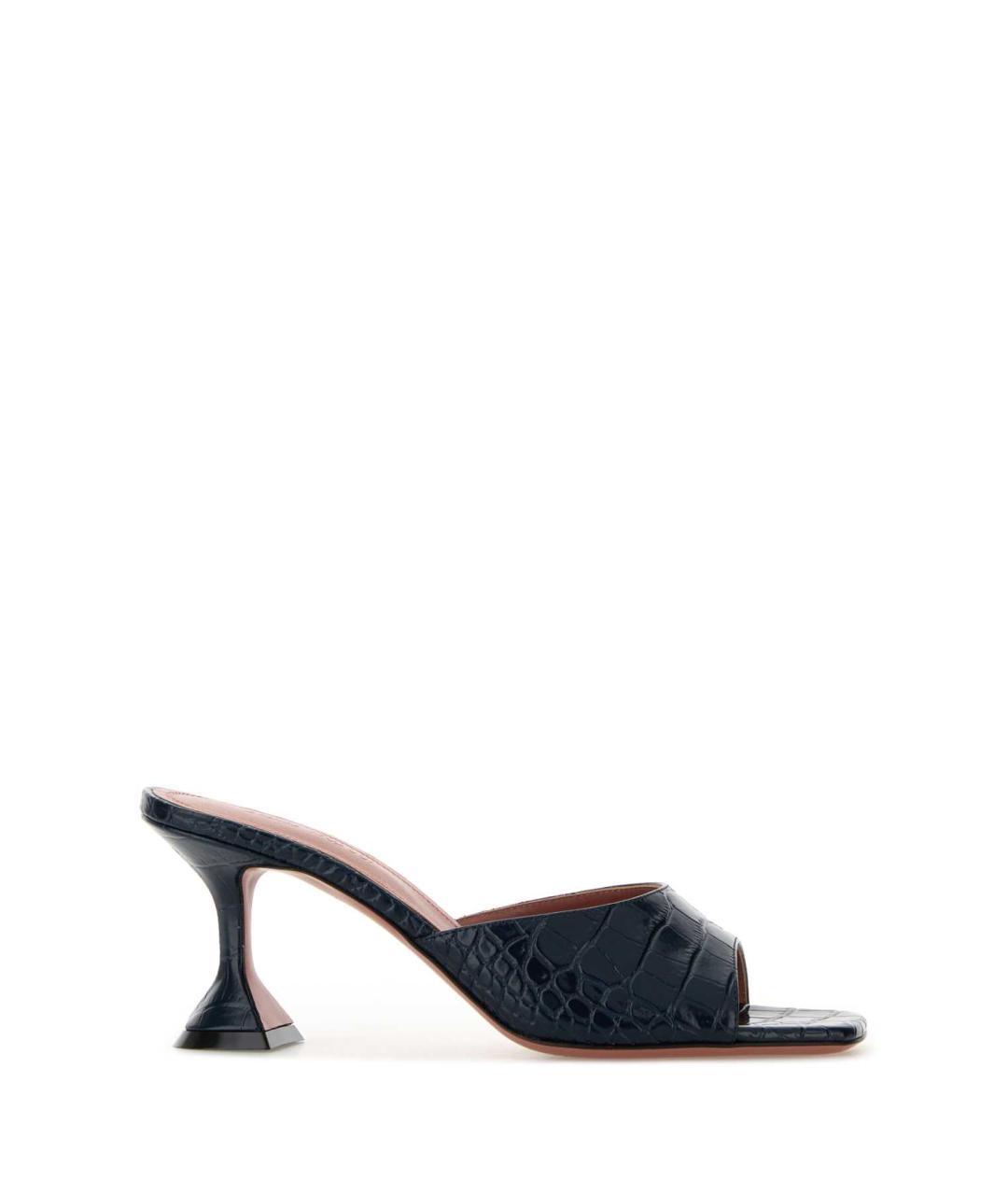 Amina Muaddi Синие кожаные мюли, фото 1