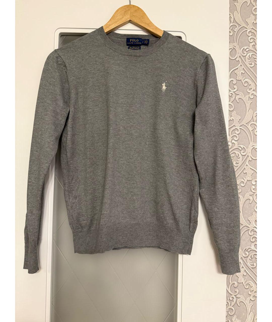 POLO RALPH LAUREN Серый хлопковый джемпер / свитер, фото 5