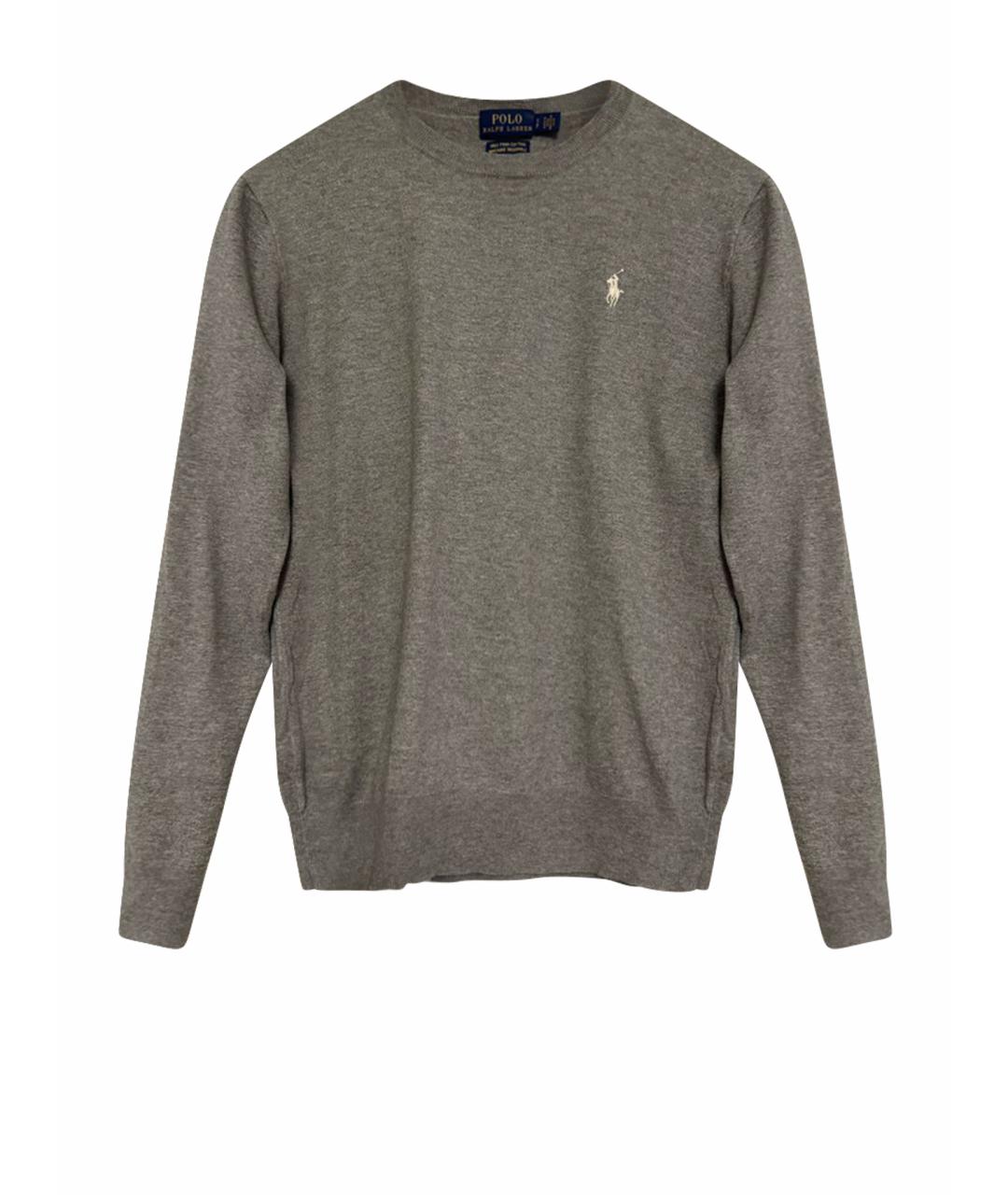 POLO RALPH LAUREN Серый хлопковый джемпер / свитер, фото 1