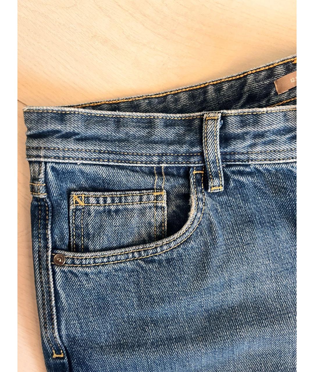 12 STOREEZ Синие хлопковые джинсы скинни, фото 3
