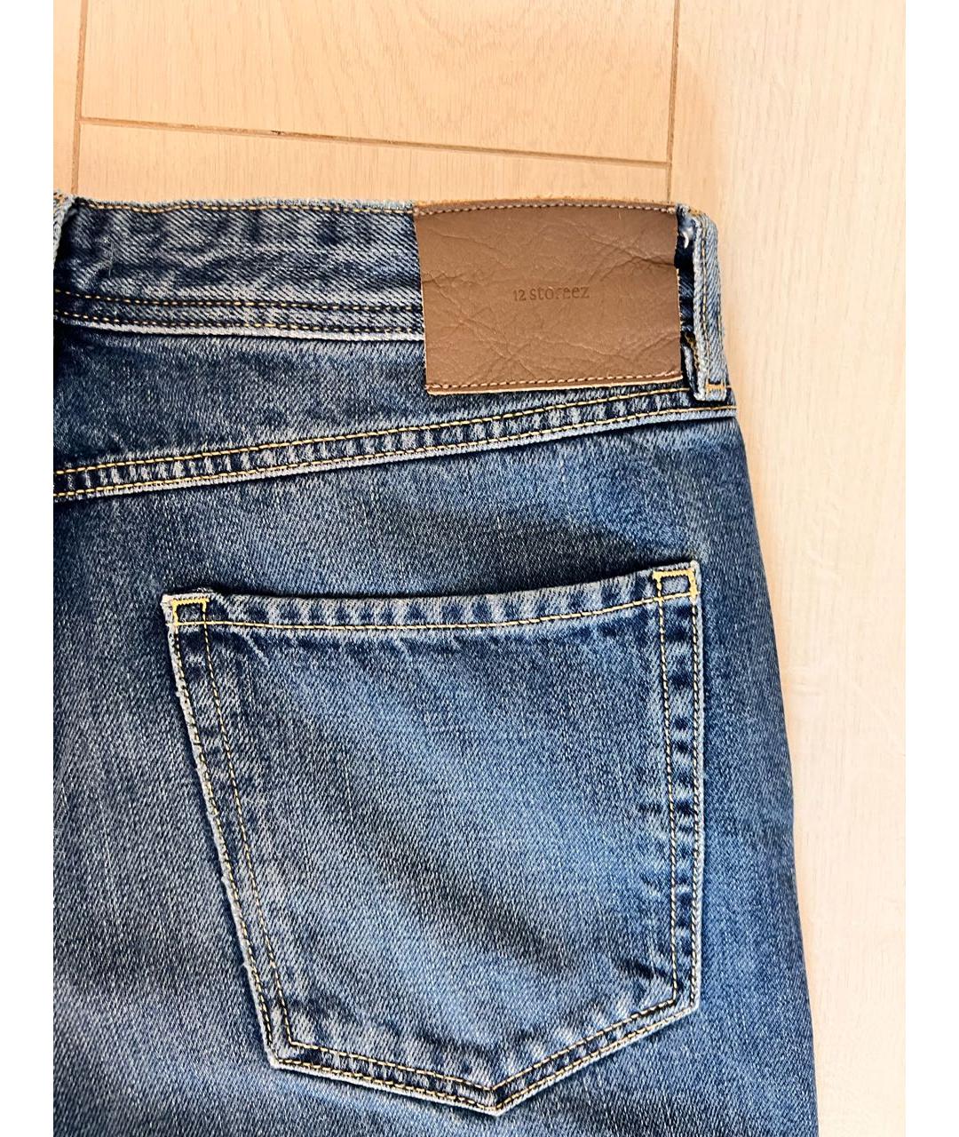 12 STOREEZ Синие хлопковые джинсы скинни, фото 6