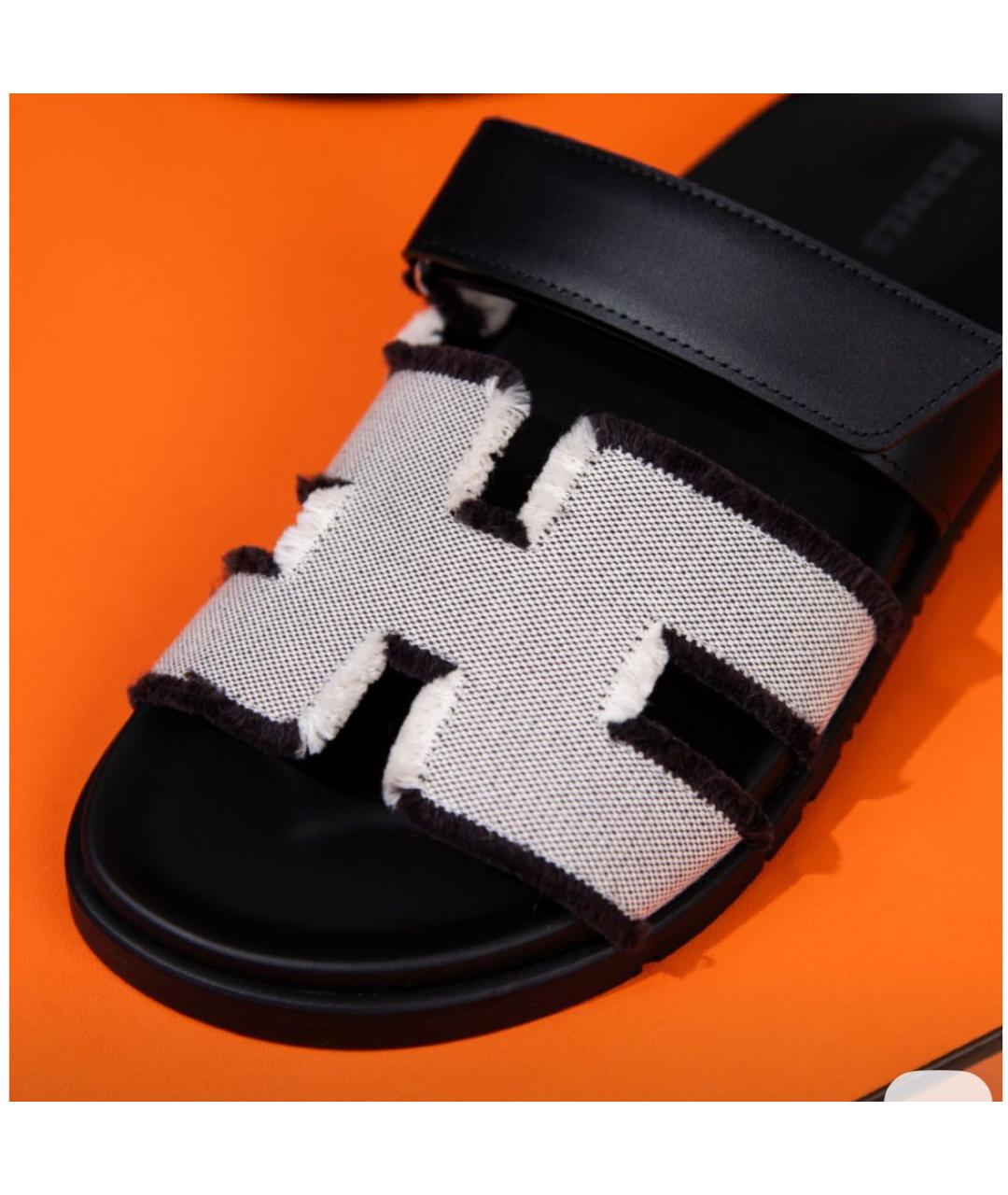 HERMES Черные мюли, фото 3