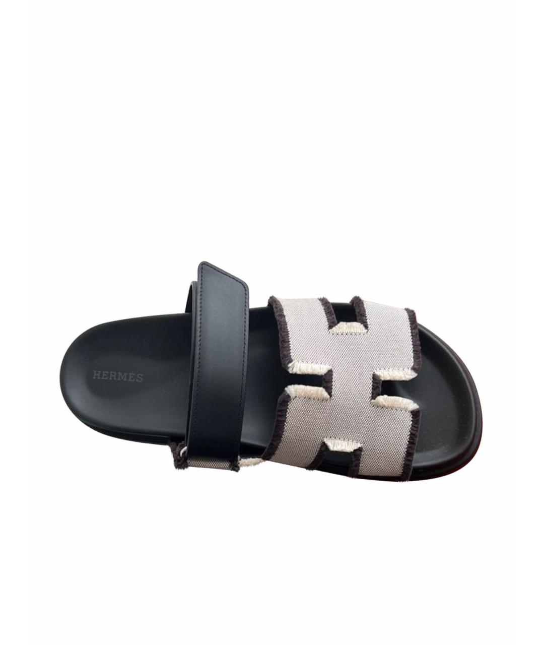 HERMES Черные мюли, фото 1