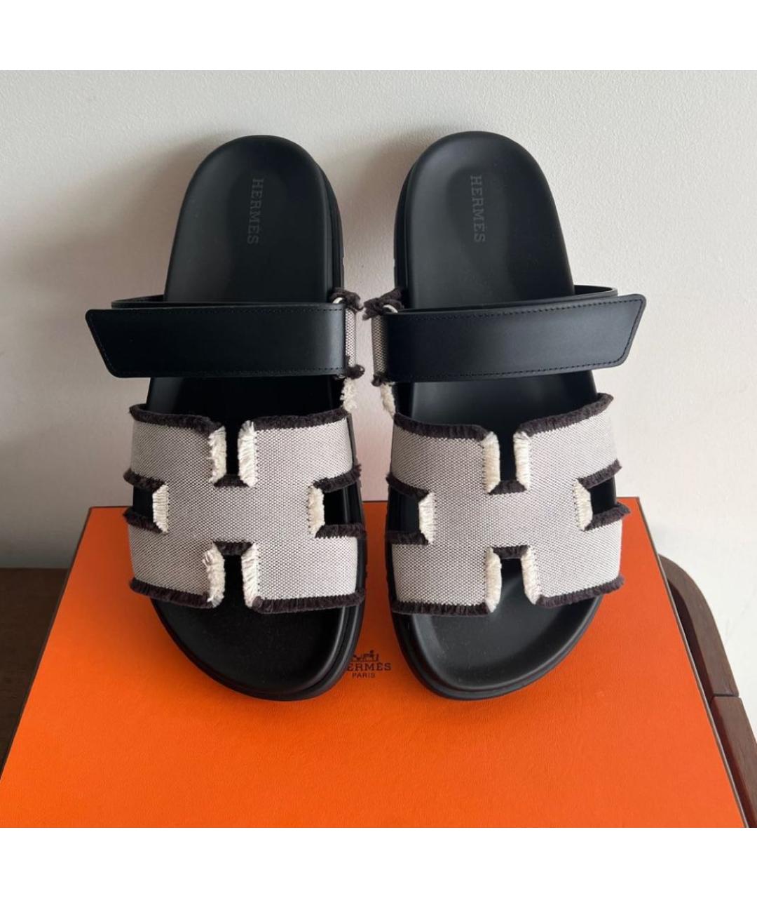 HERMES Черные мюли, фото 2