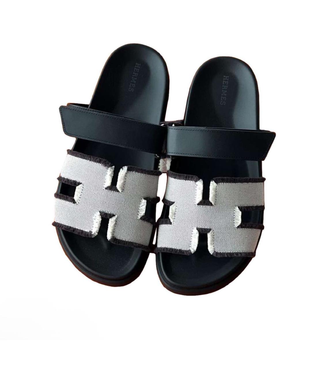 HERMES Черные мюли, фото 5