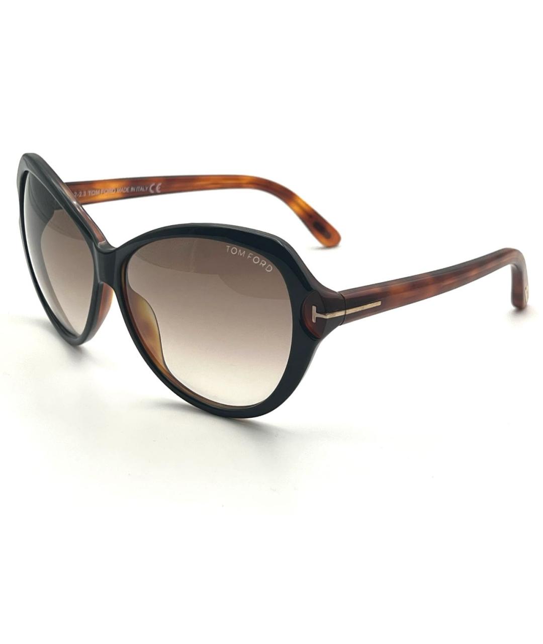 TOM FORD Коричневые пластиковые солнцезащитные очки, фото 3