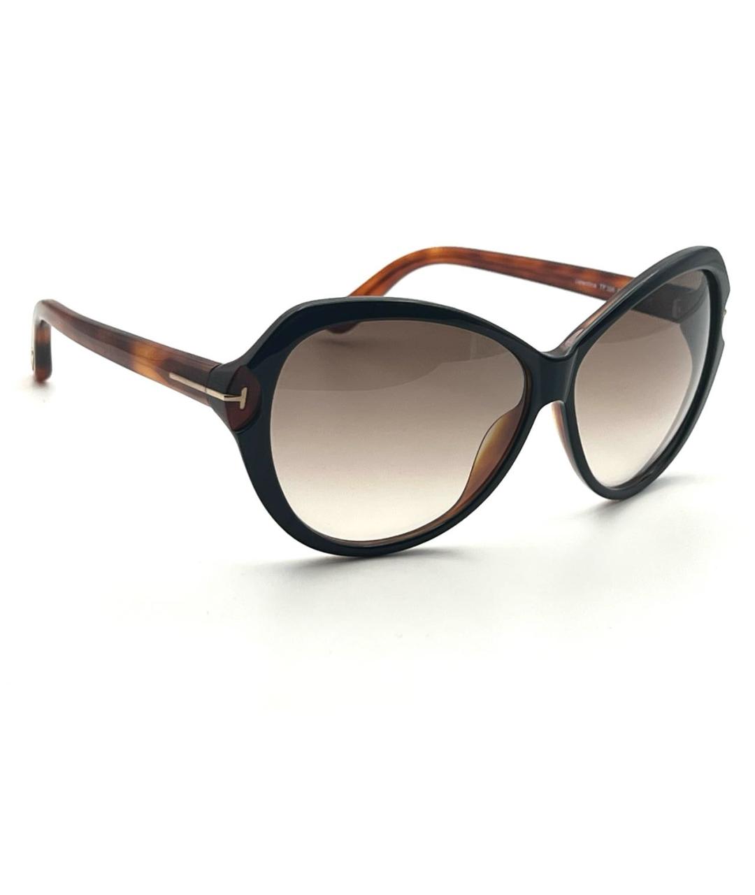 TOM FORD Коричневые пластиковые солнцезащитные очки, фото 4