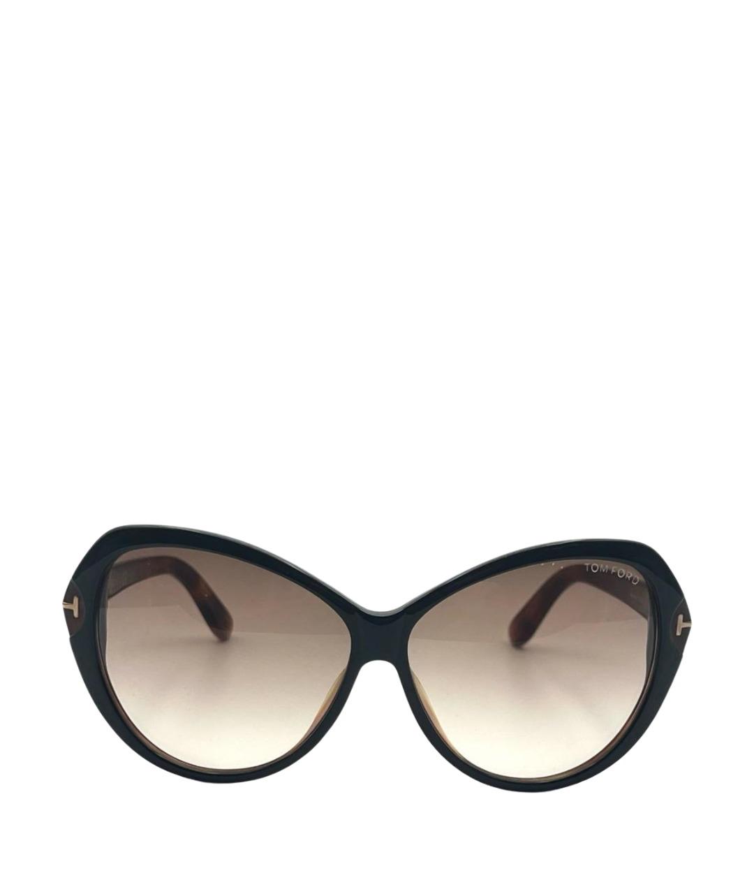 TOM FORD Коричневые пластиковые солнцезащитные очки, фото 1