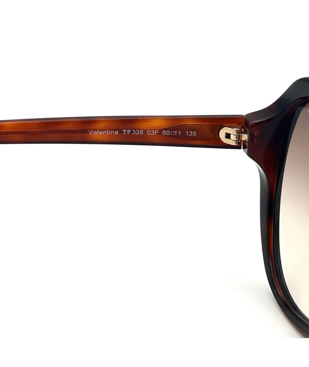 TOM FORD Коричневые пластиковые солнцезащитные очки, фото 6