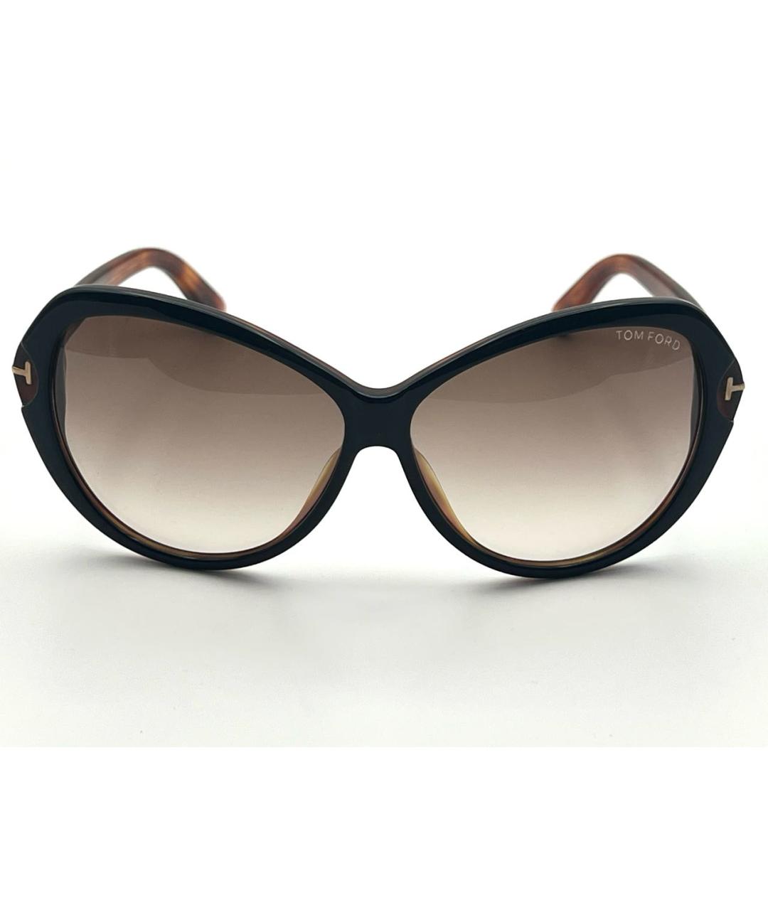 TOM FORD Коричневые пластиковые солнцезащитные очки, фото 2