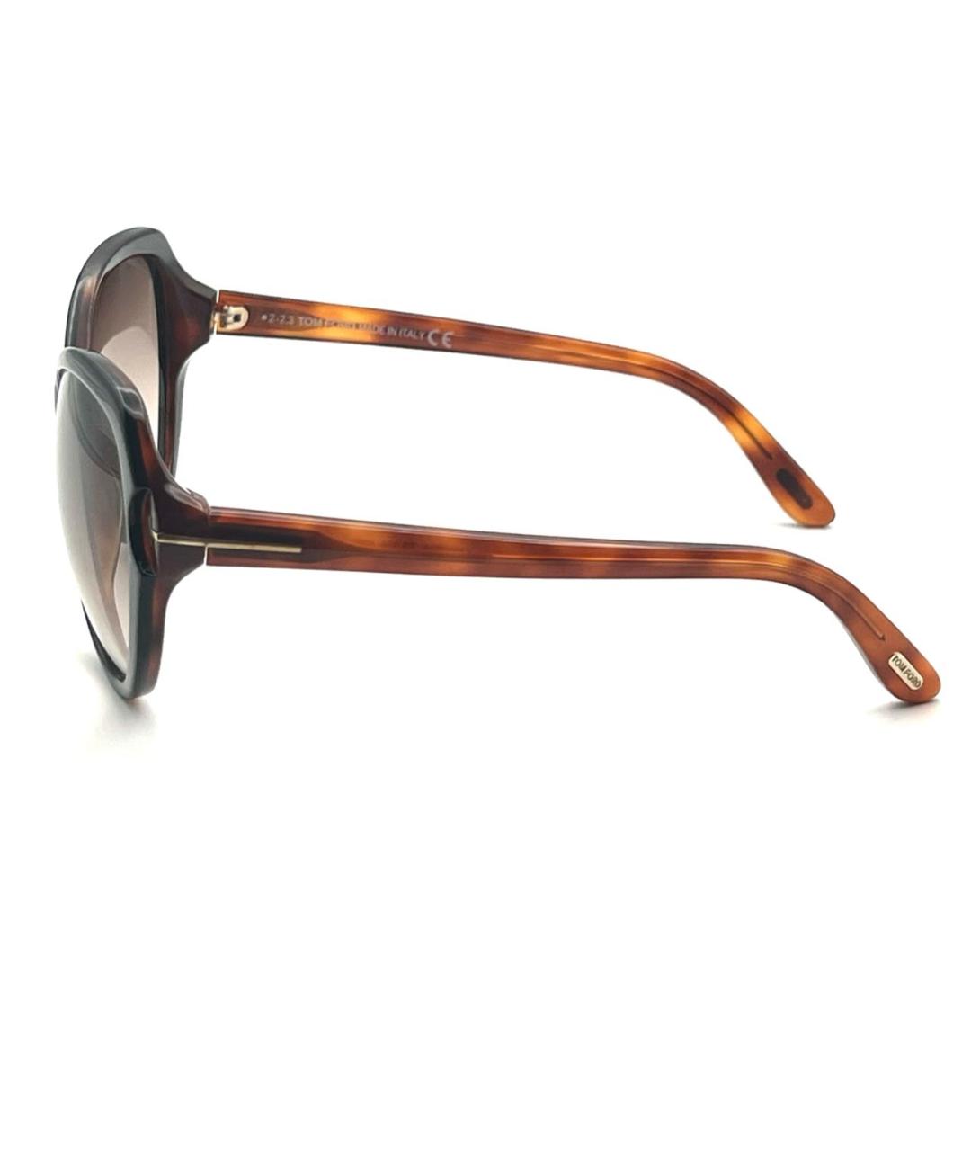 TOM FORD Коричневые пластиковые солнцезащитные очки, фото 5