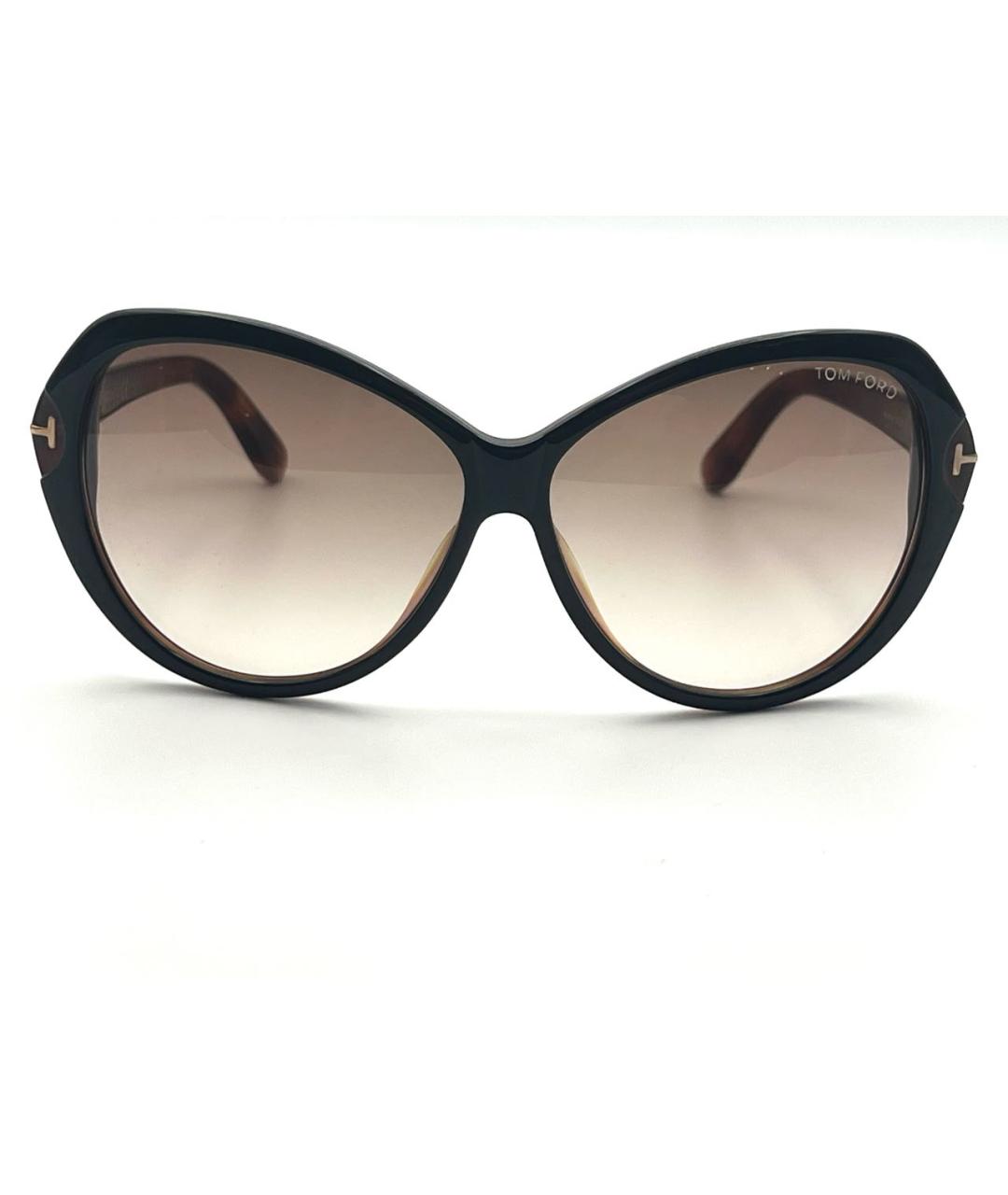 TOM FORD Коричневые пластиковые солнцезащитные очки, фото 8