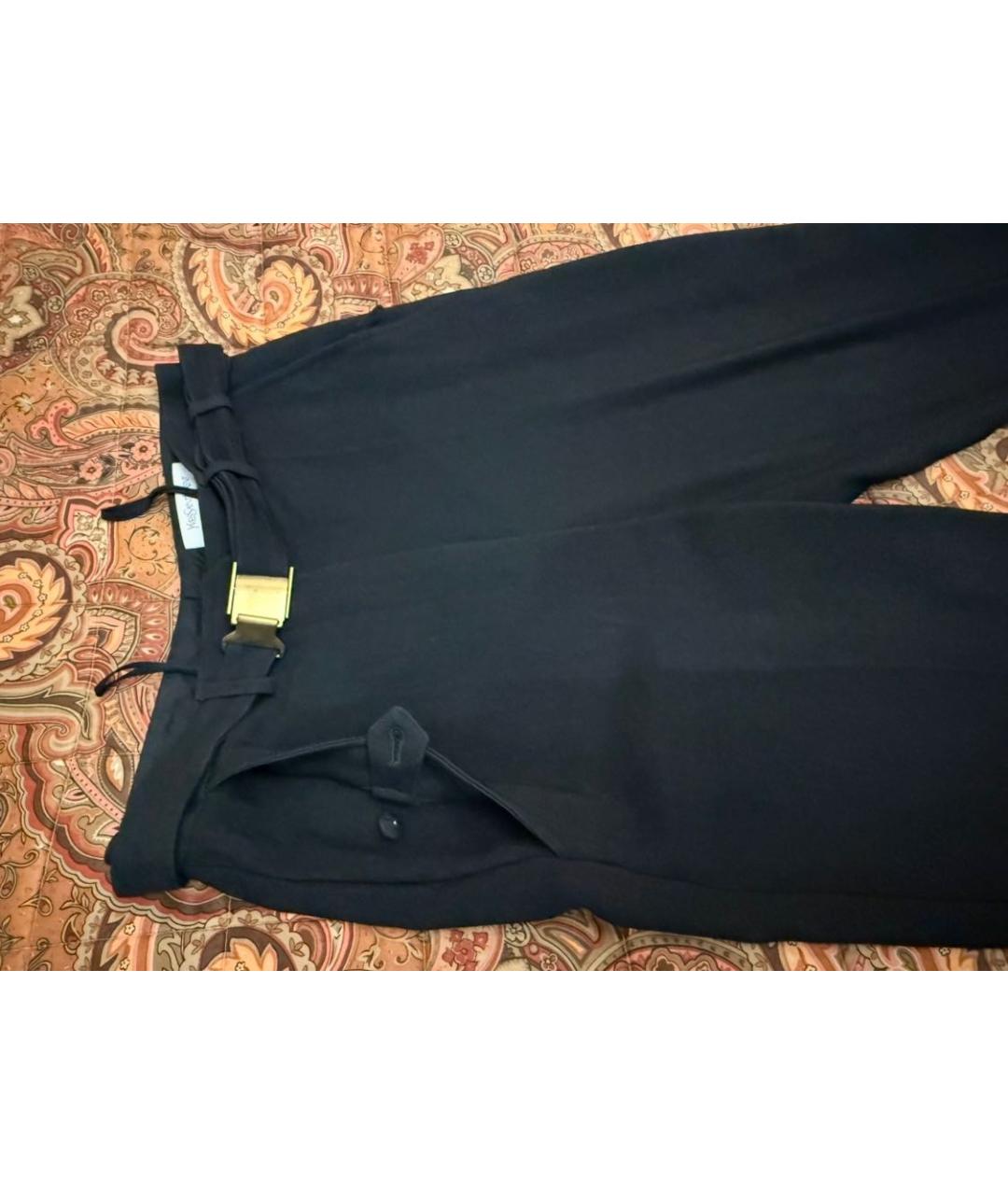 SAINT LAURENT Черные вискозные брюки узкие, фото 7