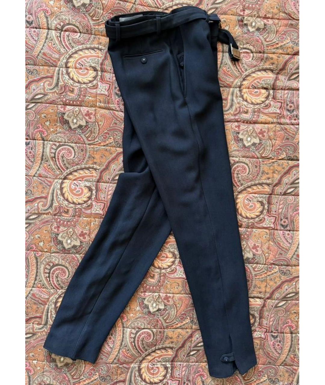 SAINT LAURENT Черные вискозные брюки узкие, фото 5