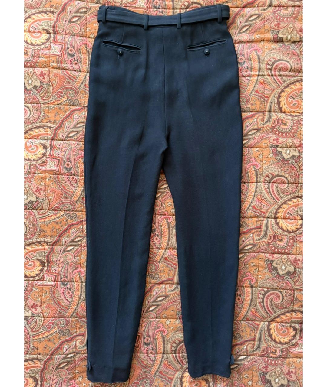 SAINT LAURENT Черные вискозные брюки узкие, фото 2