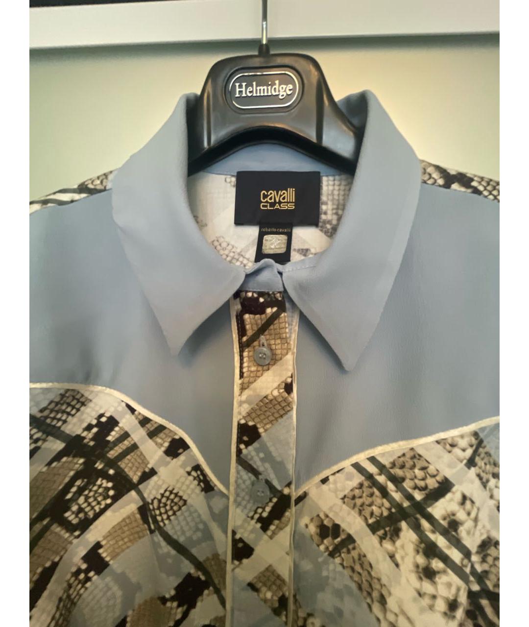 JUST CAVALLI Голубая хлопковая блузы, фото 3