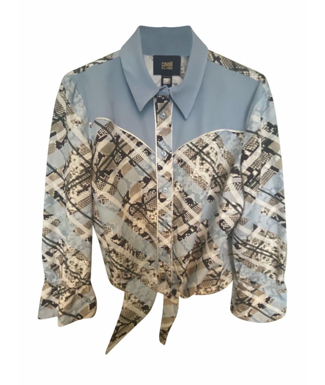 JUST CAVALLI Голубая хлопковая блузы, фото 1