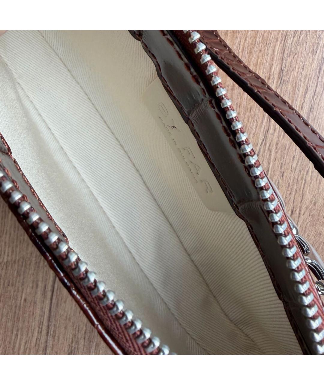 BY FAR Коричневая кожаная сумка через плечо, фото 6