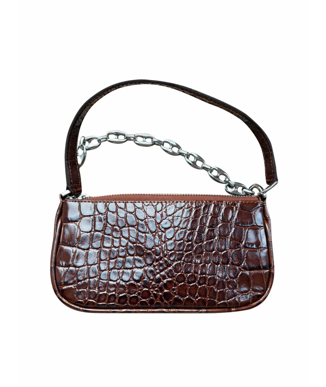 BY FAR Коричневая кожаная сумка через плечо, фото 1