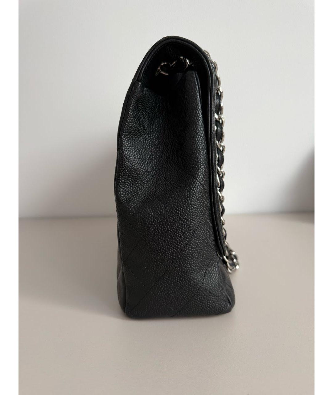 CHANEL Черная кожаная сумка с короткими ручками, фото 2