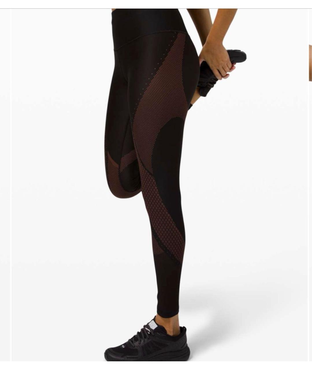 Lululemon Черные полиэстеровые леггинсы и велосипедки, фото 6