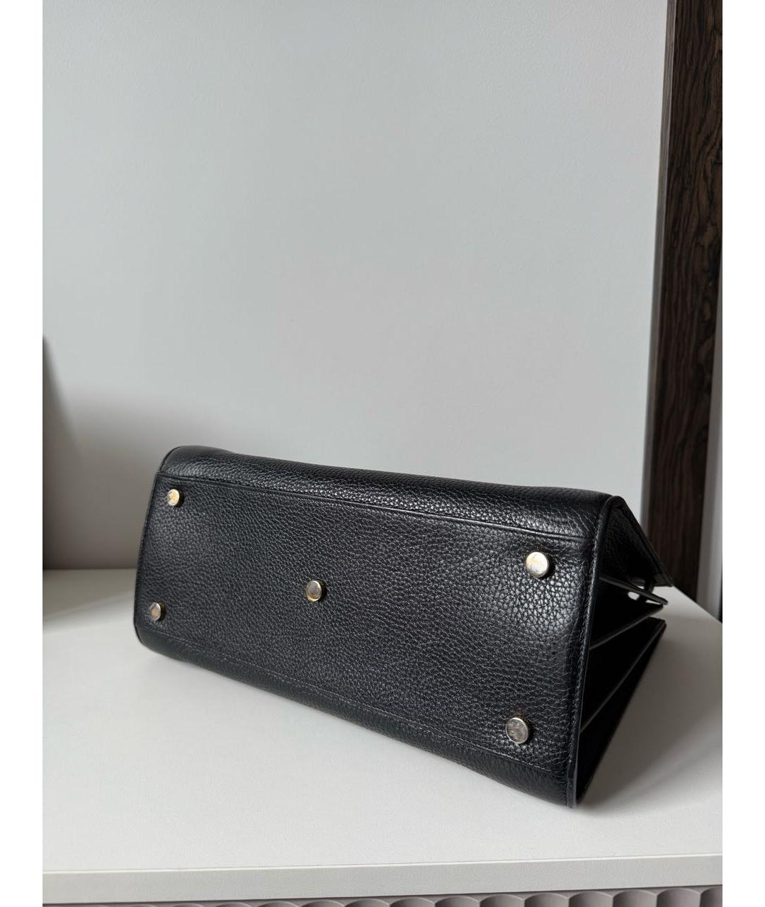 SAINT LAURENT Черная кожаная сумка тоут, фото 3
