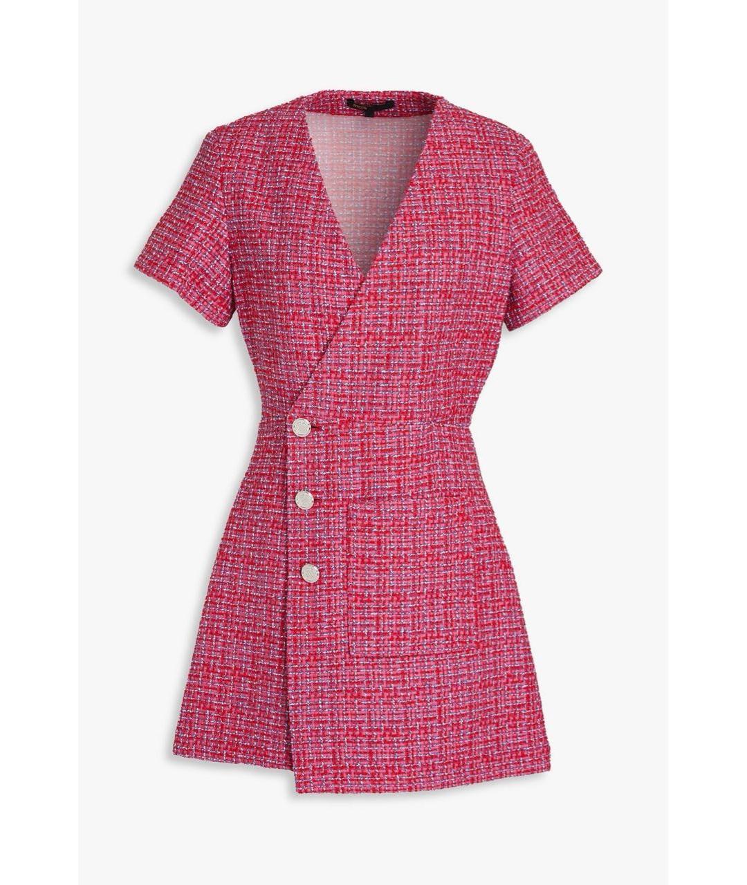 MAJE Розовое хлопковое повседневное платье, фото 8