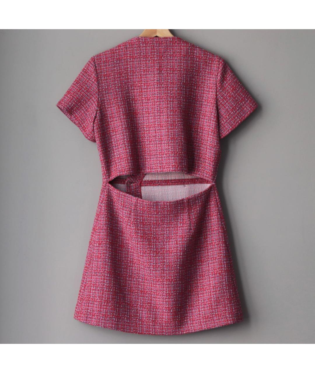 MAJE Розовое хлопковое повседневное платье, фото 3
