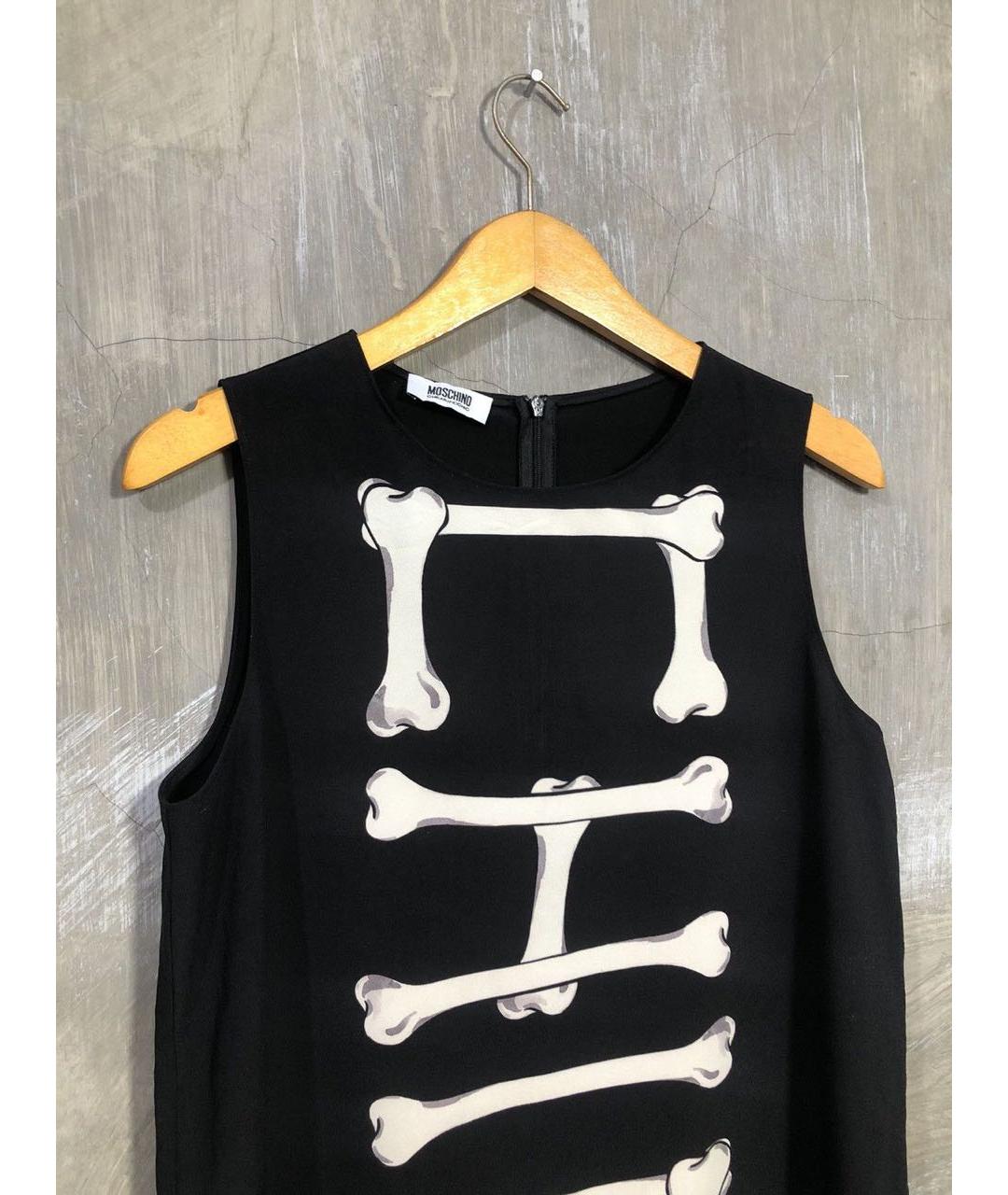 MOSCHINO Черная полиэстеровая майка, фото 2