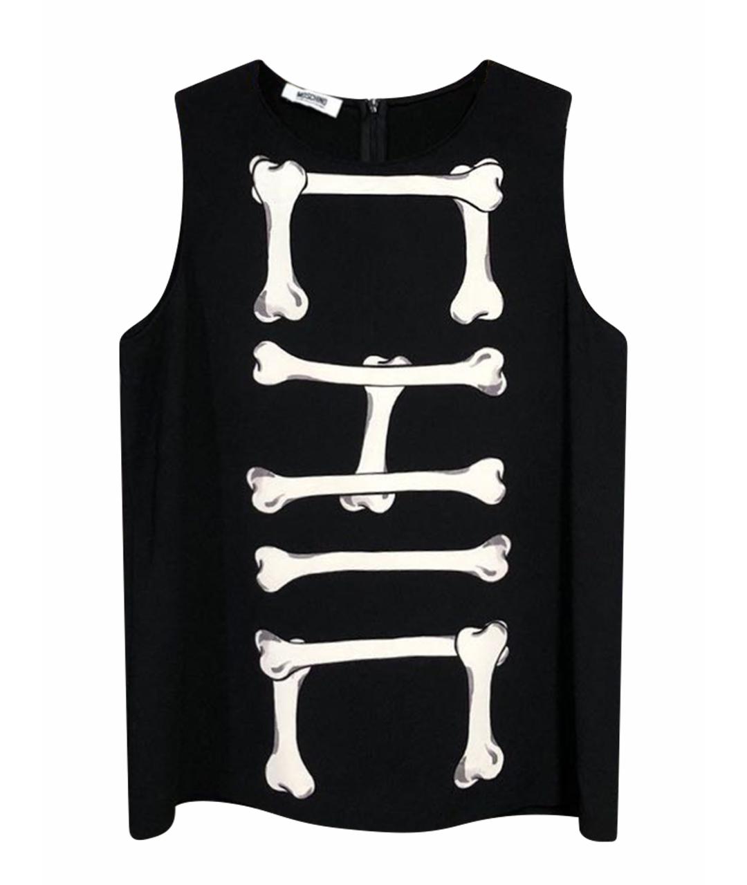 MOSCHINO Черная полиэстеровая майка, фото 1