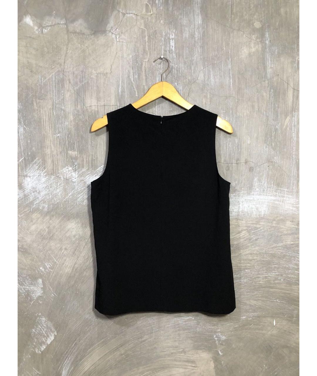 MOSCHINO Черная полиэстеровая майка, фото 4