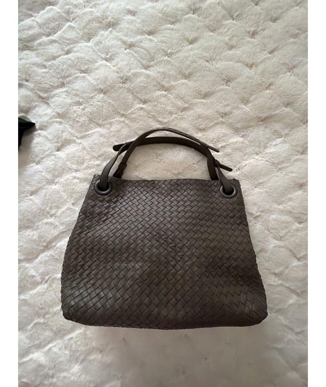 BOTTEGA VENETA Коричневая кожаная сумка тоут, фото 5