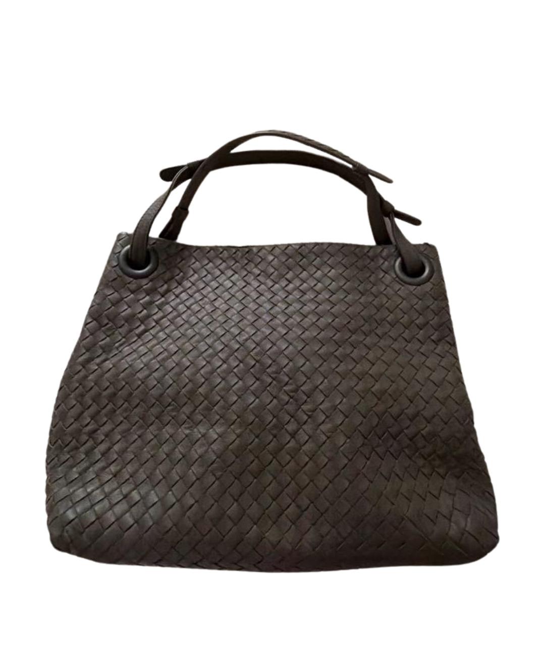 BOTTEGA VENETA Коричневая кожаная сумка тоут, фото 1
